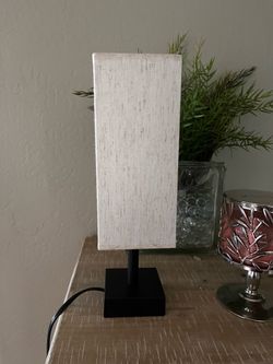Small Square Tableside Lamp 13”