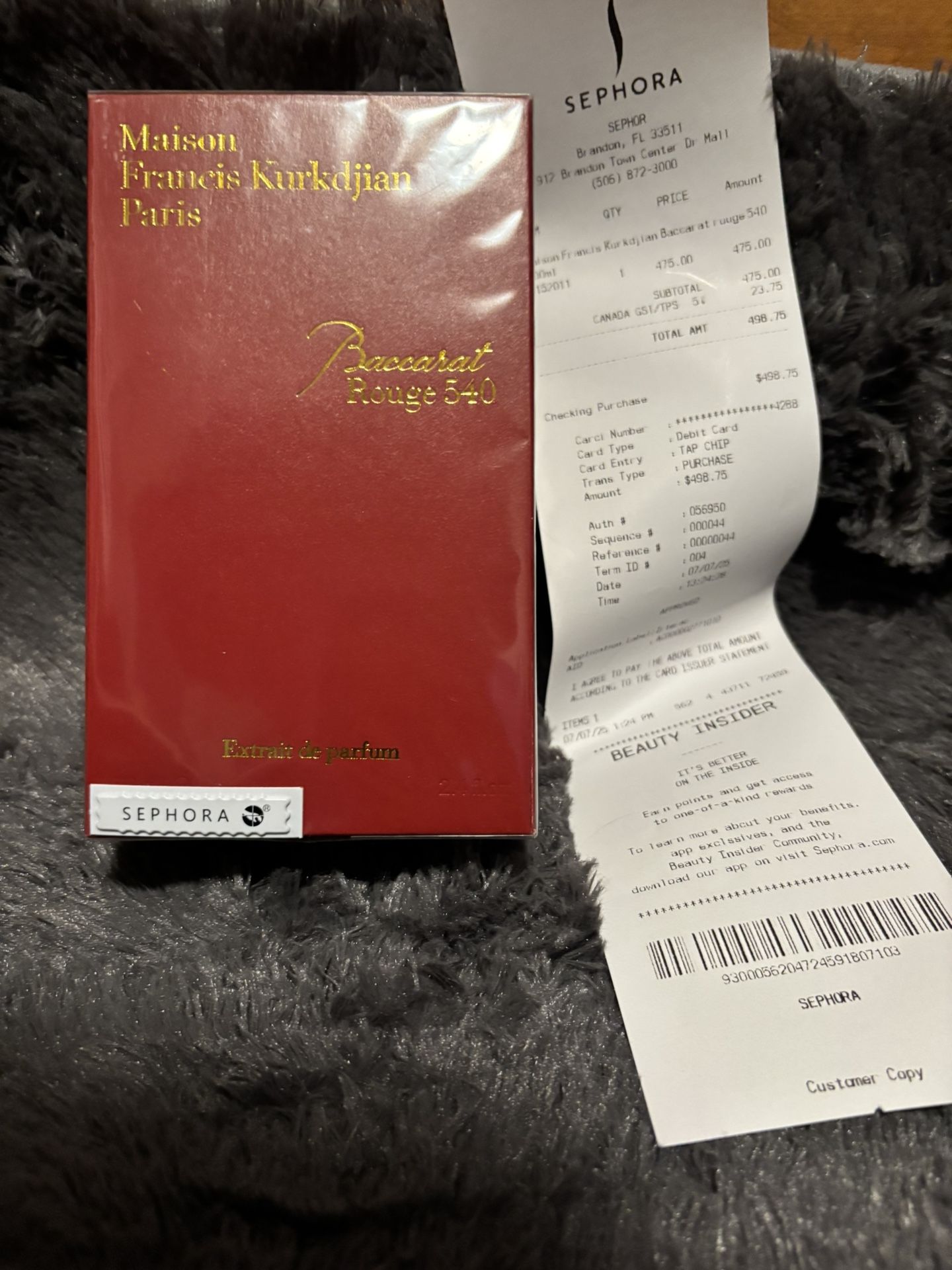 Baccarat Rouge 540(AUTHENTIC)