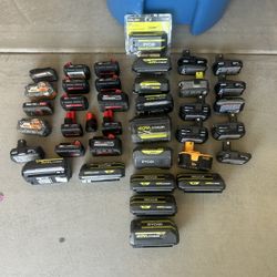 Variety of Non-Working Batteries 