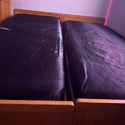  Twin bed frames, Desk, drawers