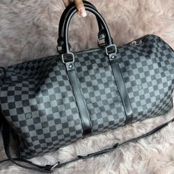 Louis Vuitton Damier Graphite Black Grey Duffel Bag