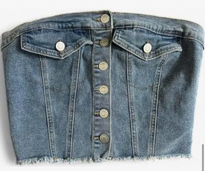 Denim crop top