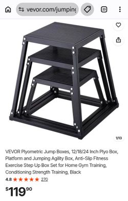 VEVOR Plyometric Jump Box Set 12/18/24 Inch