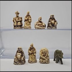 Vintage Resin Assortment of Buddhas & Religious Figurines