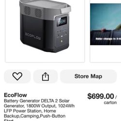 Ecoflow Delta 2 Battery Generator (solar )