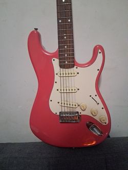 Pink guitar
