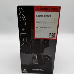NEW Blue Yeti USB Microphone + Logitech C922 Pro HD Webcam