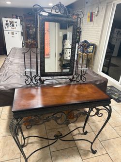 Costello Country Antique Walnut Console Table