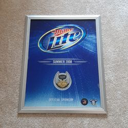 Miller Beer Harley Davidson Mirror 28 3/8 × 20 3/8"