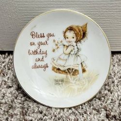 Lasting Memories American Greetings Bless You On Your Birthday And Always Decorative Porcelain Plate With Trim Of Gold Accent