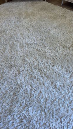 Pottery Barn 9’ x 12’ Microplush Shag Rug – Ivory – Excellent Condition