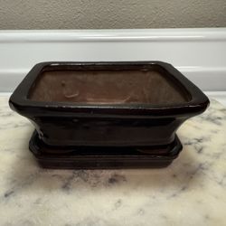Real ceramic bonsai tree pot 