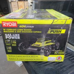 18” Cord Less  Lawn Mower Mulching & Side  Discharge Capable 