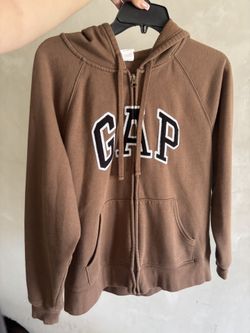 Gap Brown Logo Zip Up Hoodie & Sweatpants Set