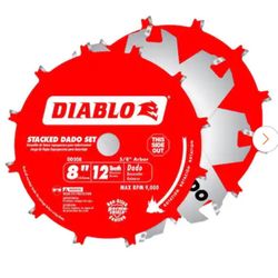 Diablo 8 in x 12 Tooth Dado Stack Table Saw Blade Set