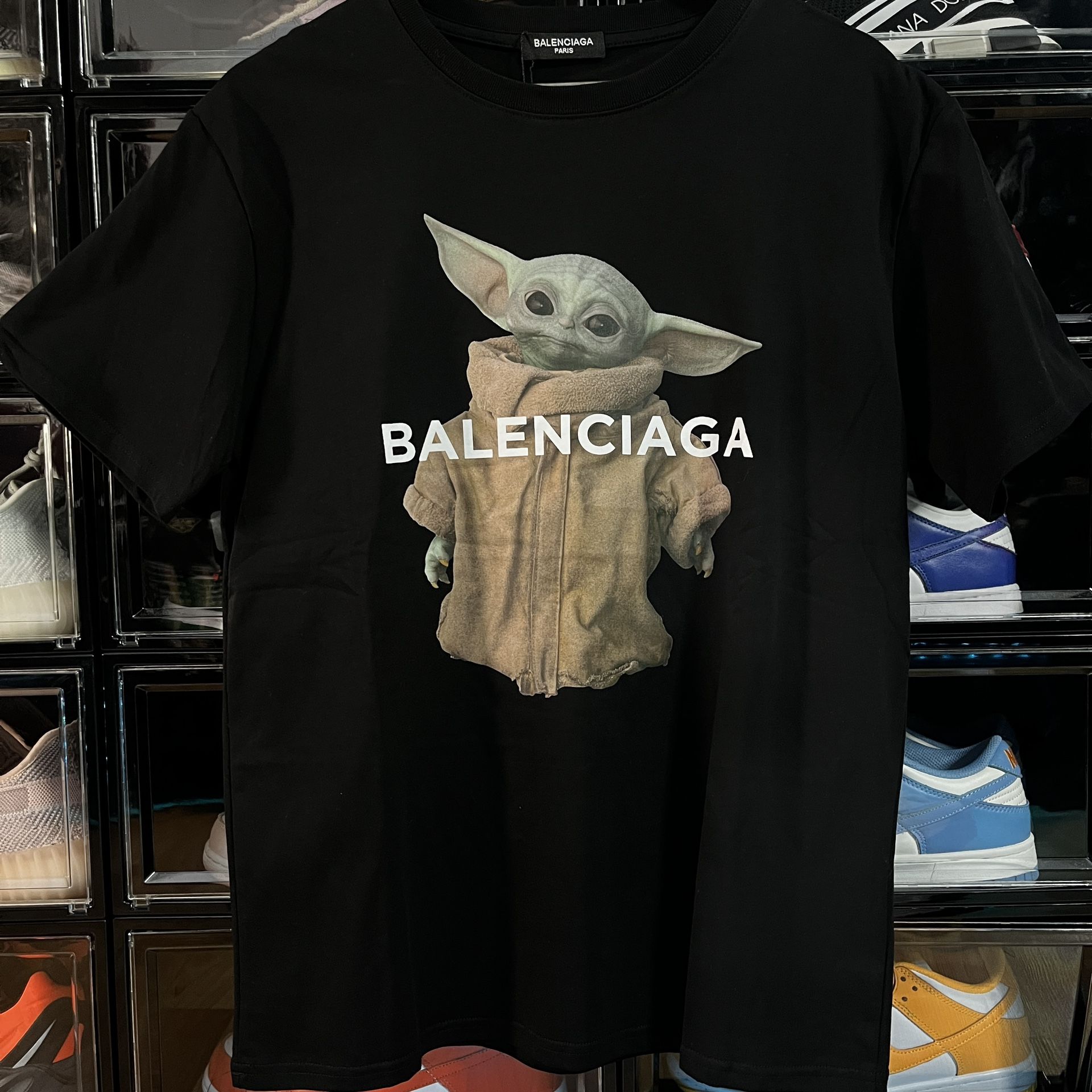Balenciaga Yoda Star Wars Edition Black Shirt Men Size M