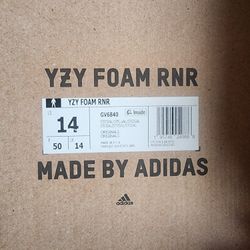 Yeezy Foam RNR Stone Salt Sz 14
