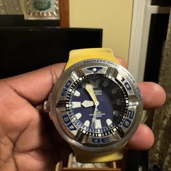 Yellow Citizen Eco Divers Watch