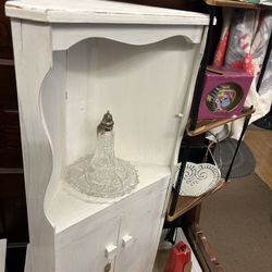 Cute Vintage Small Corner Cabinet w/ Shelf