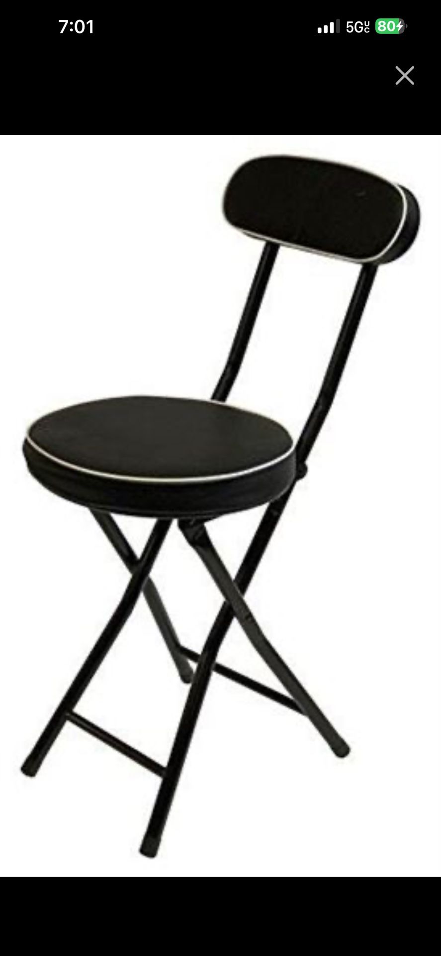 Cushioned Padded Folding Stool