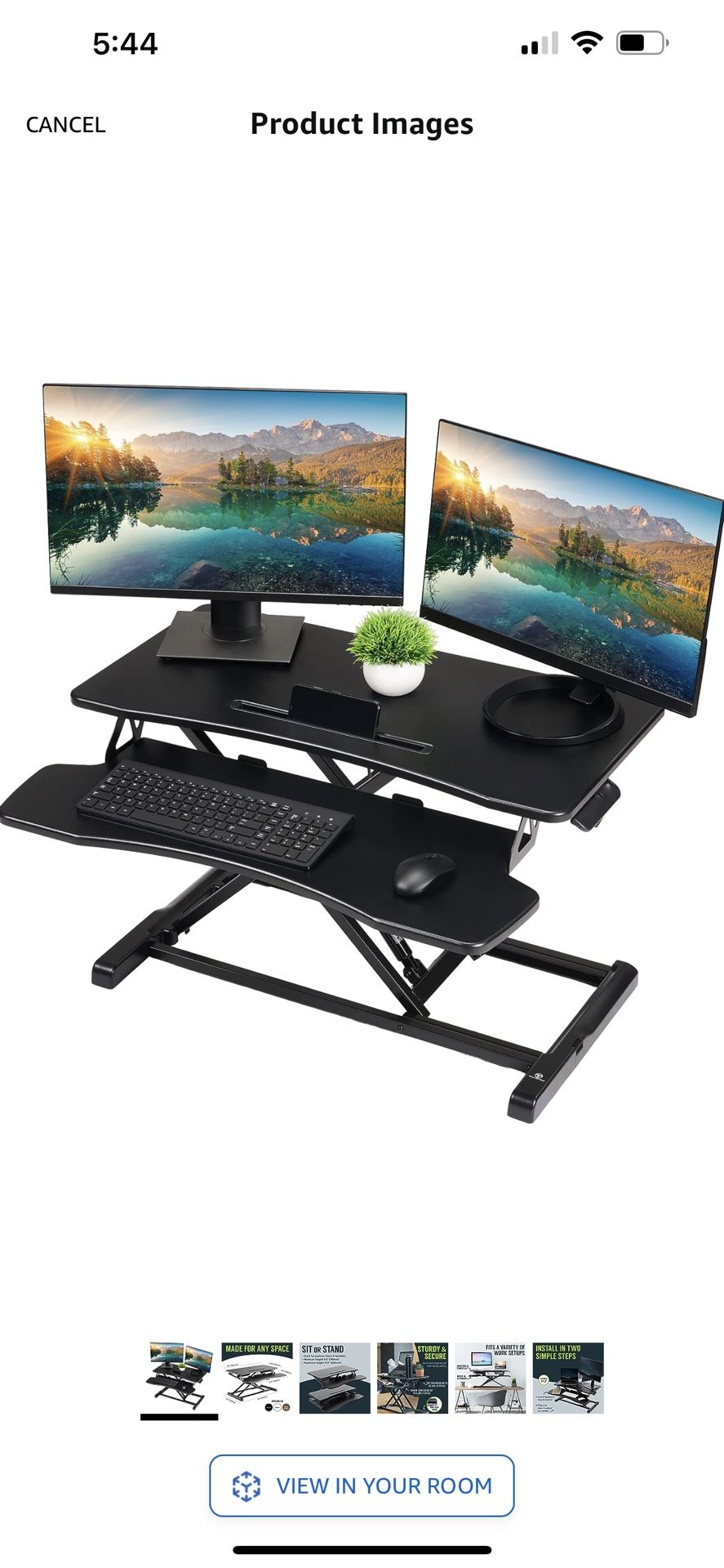 TechOrbits Standing Desk Converter - 32 Inch  Ergonomic 