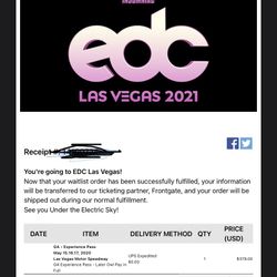 EDC Ticket 