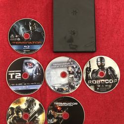 Terminator Bluray Robocop DVD with Case