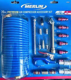 Merlin 20 pc Premium Air Compressor Accessory Kit