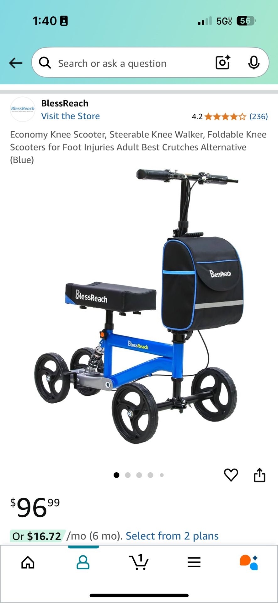 Knee scooter