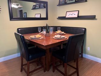 Counter-height dining set and buffet server