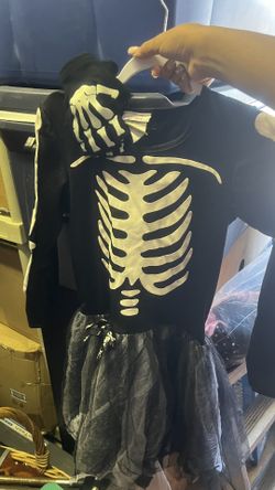 girls skeleton costume halloween dress