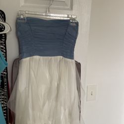 Windsor Dress Blue And White