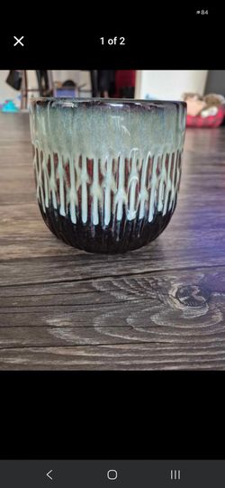 Cool 5 inch ceramic drip glaze planter
