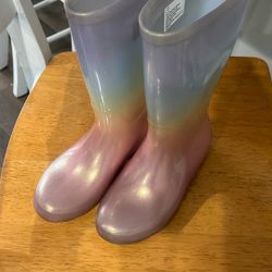 Rainbow Rain boots Sz 1