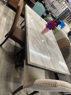 Dining table and chairs