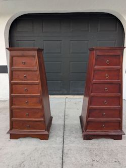Vintage Wooden Pyramid Style Chests