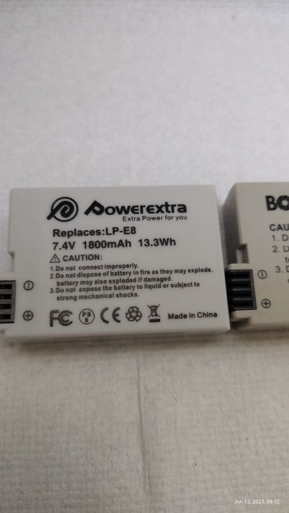 Canon LP-E8 battery 3, Three available
New condition
Cannon EOS