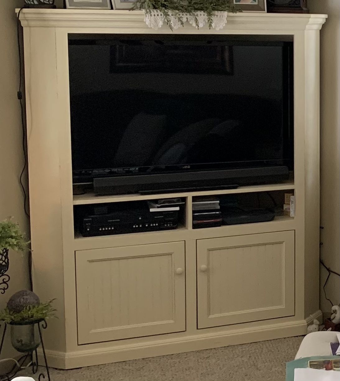 Corner TV Entertainment Cabinet