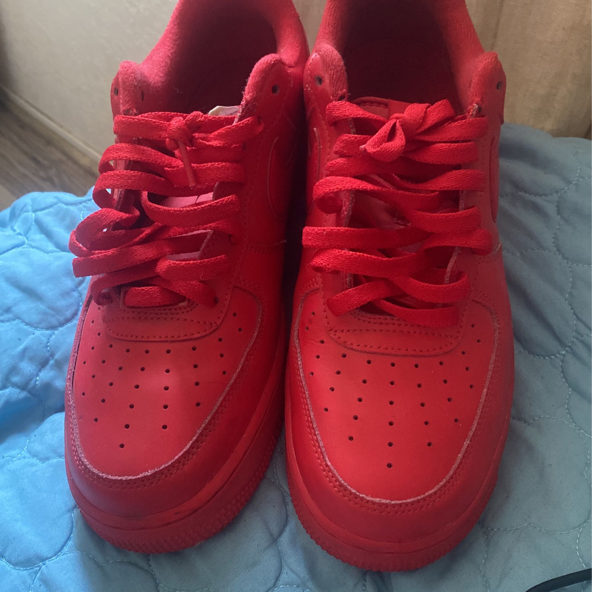 Red Air Force Ones.