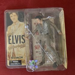 Elvis Action Figure And Memorial Magazine 