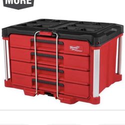 Milwaukee PACKOUT 22 in. Modular 4- Drawer Tool Box with Metal Reinforced Corners and 50 Ibs. Capacity