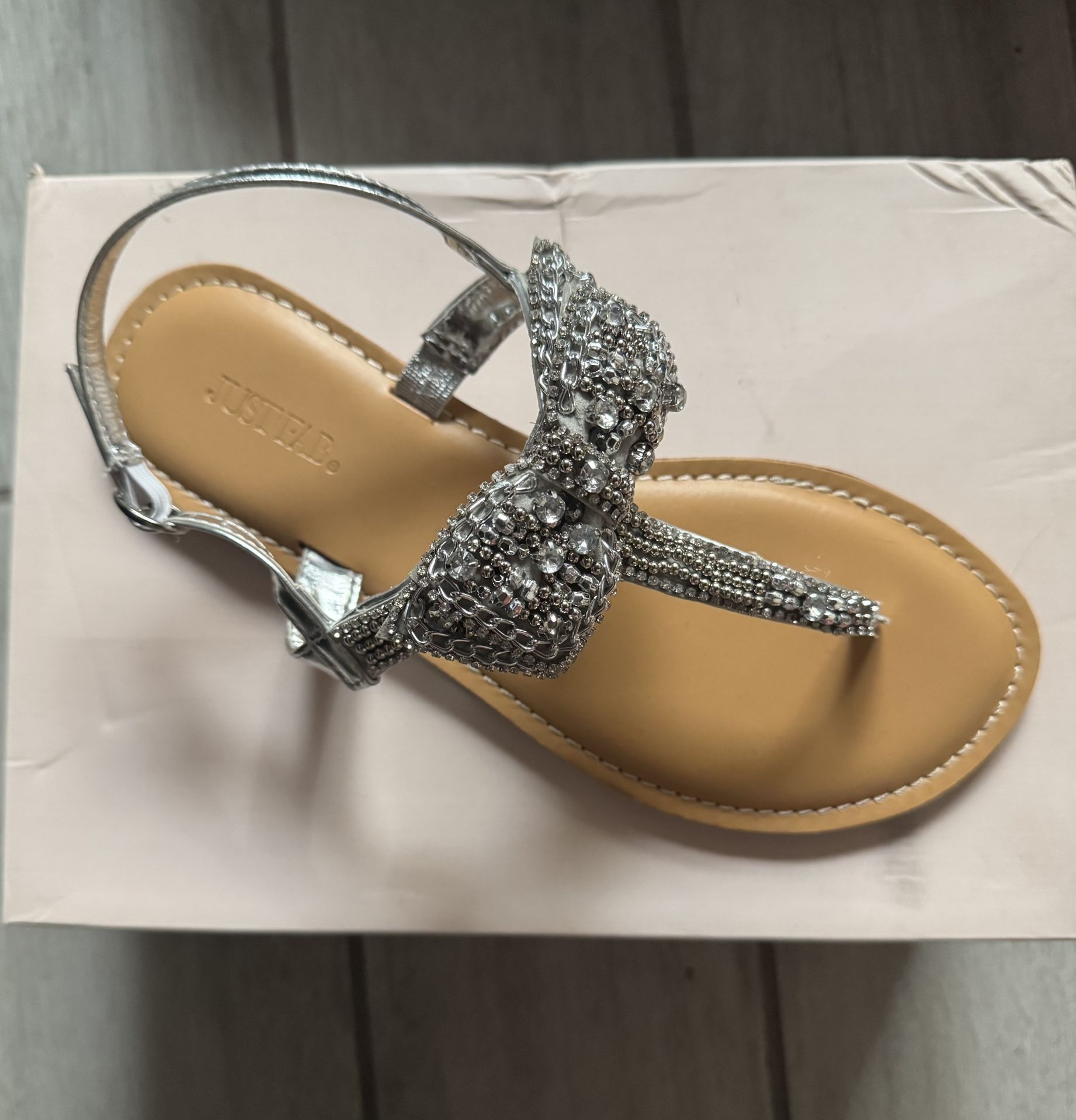 Women’s 9 Terena Silver Sandal NIB