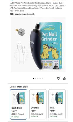 LuckyTail Pet Nail Grinder for Dogs and Cats- NEW