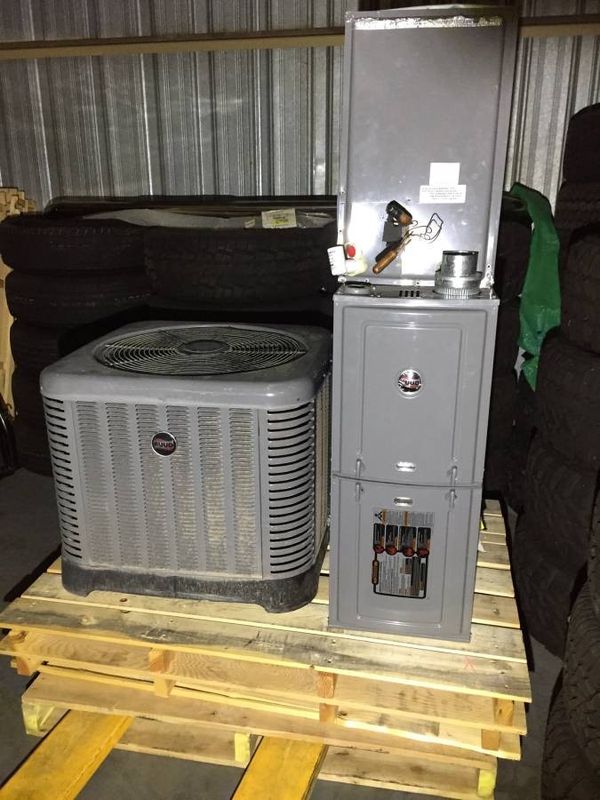 RUUD 2 Ton Air Conditioner, Evap. Coil & Furnace for Sale in