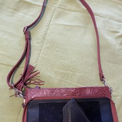 Authentic Concealed Carry Cowhide Leather Purse 