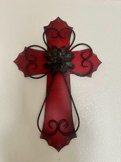 Wood & Metal Wall Cross 