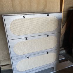 Drawer dresser with charging station.