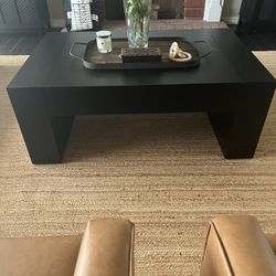 Better Homes & Gardens Ezra Oversized Coffee Table, Living Room, Black $175