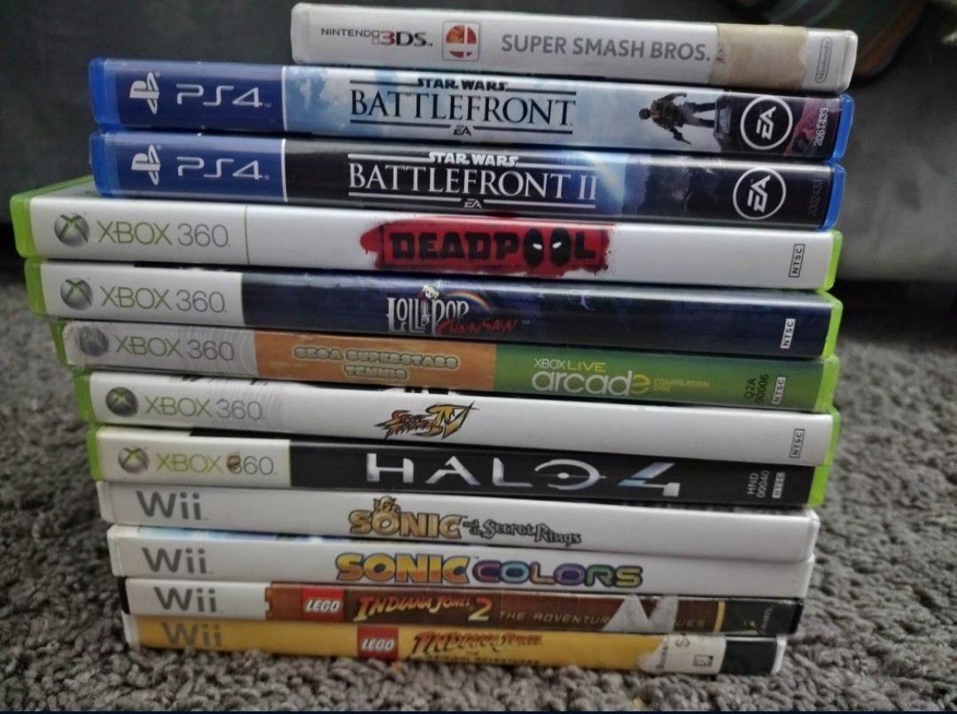 Video Games Xbox Stack Stack Of Video Games