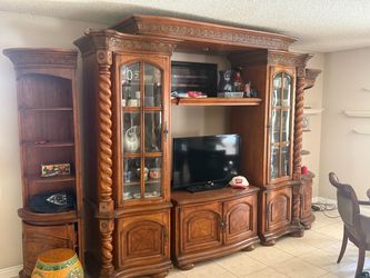 Solid entertainment tv stand